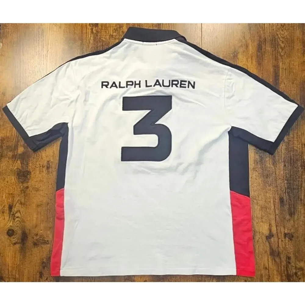 Polo Ralph Lauren Mens Big Tall XL Polo Shirt USA Olympic Team‎ Spell Out B7